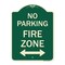 Signmission No Parking Fire Zone W/ Bidirectional Arrow Heavy-Gauge Aluminum Sign, 24" x 18", G-1824-23619 A-DES-G-1824-23619 - alternate 1